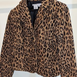 MAGGY LONDON CHEETAH PRINT BLAZER